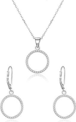Immagine prodotto Beneto Set di gioielli in argento con cerchio AGSET66RL (collana, orecchini)