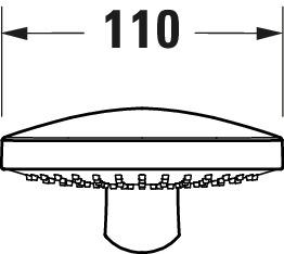 Actual product image Duravit Hand shower 110, 1 jet, MinusFlow chrome / white (1 Beam types, 9.50 l/min)