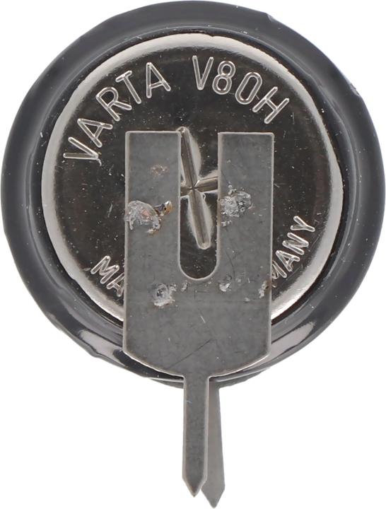 Actual product image Varta V80H NiMH Akku aufladbare NiMH Knopfzelle, V80H Akku mit 1er Printanschluss +- (1 pcs., 80 mAh)