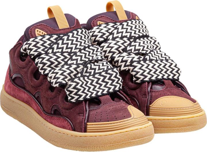 Produktbild Lanvin curb suede and fabric sneaker color bordeaux (42)