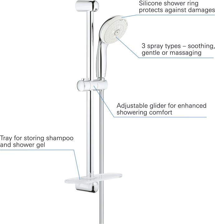 Produktbild Grohe Tempesta 100 Brausestangenset