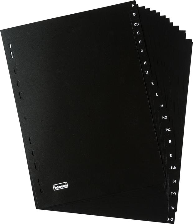 Actual product image Idena Plastic index A4 A to Z black PP