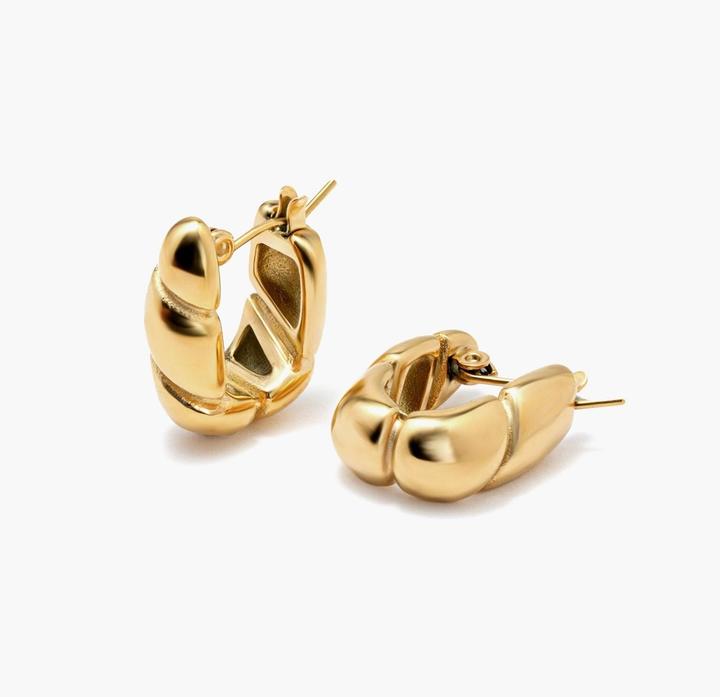Actual product image Sensora Jewelry Flow Hoops earrings (Stainless steel)