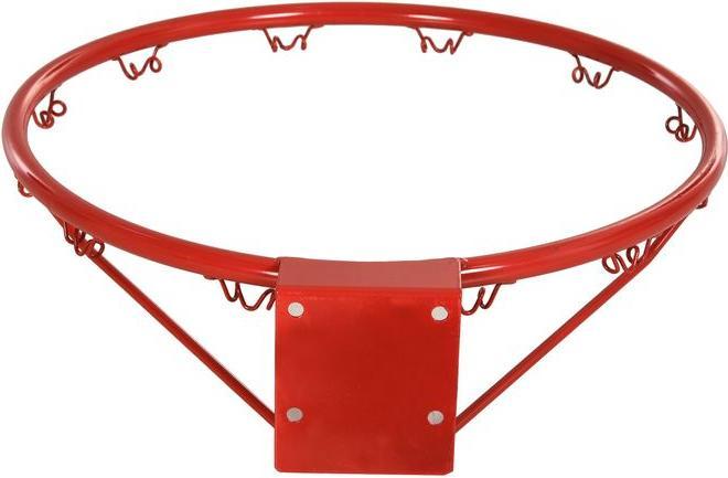 Actual product image Swisshandel24 Basketball net Basketball hoop with net, tubular steel + nylon, red + blue + white, ø46 cm