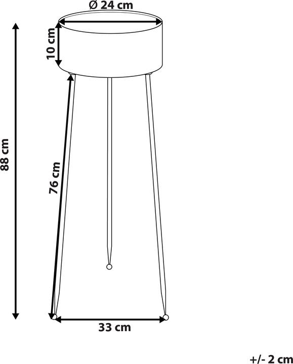 Image du produit Beliani Support pour plantes noir ⌀24 cm LEIKA (33 cm)