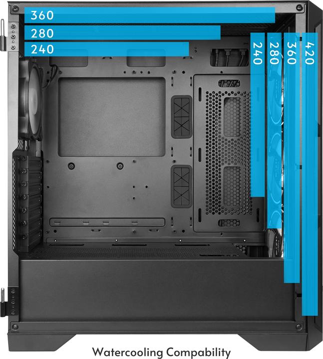 Actual product image Chieftec Apex Lumo GA-01B-L-OP (black, tempered glass) (ATX, mATX, Mini-ITX, E-ATX, SSI EEB, SSI CEB, uATX)