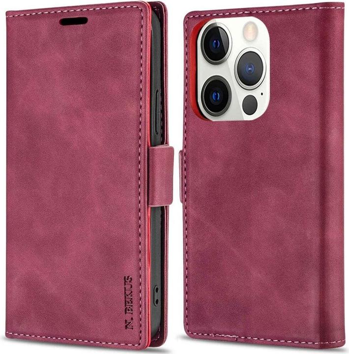 Actual product image N.Bekus iPhone 15 Pro Max - Flip Case Cover wine red (Apple iPhone 15 Pro Max)