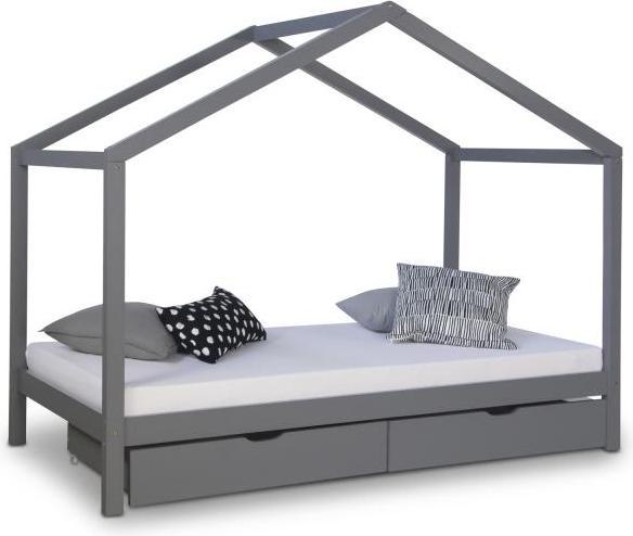 Actual product image Homestyle4u Children's bed House bed with mattress and bed base (90 x 200 cm)