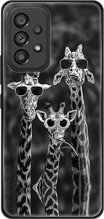 3 giraffes