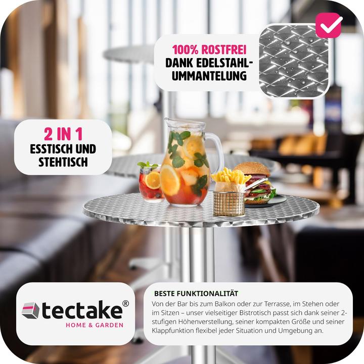 Immagine prodotto tectake tavolo da bistrot (Ø 60 x 114 cm)