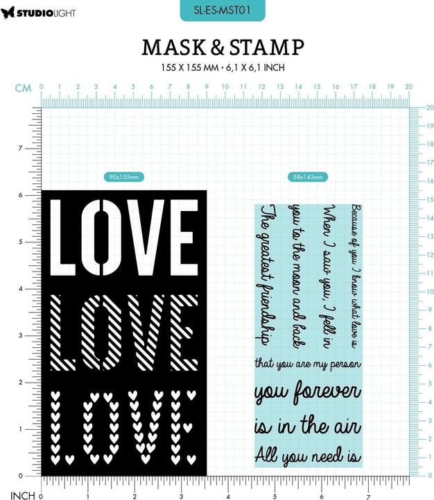 Image du produit Studio Light Masque & Tampon Sentiments d'amour Essentiels