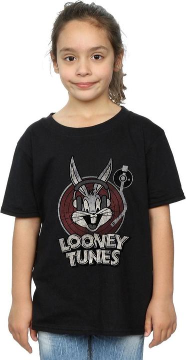 Actual product image Looney Tunes Girls Bugs Bunny Circle Logo Cotton T-Shirt (152, 158)