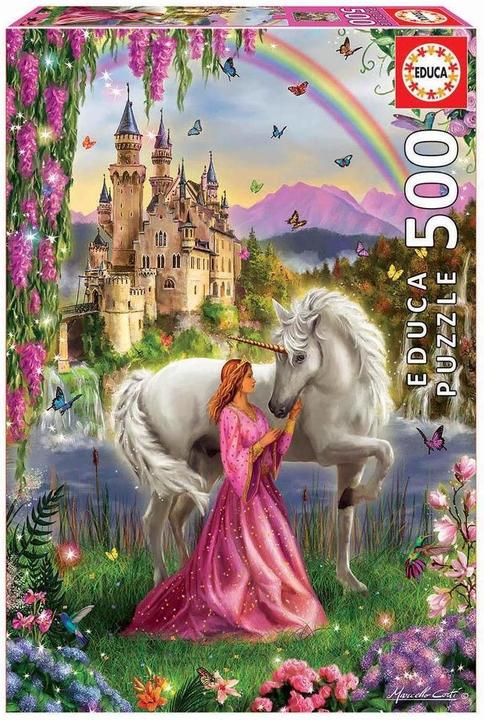 Actual product image Educa Fairy with unicorn (500 pieces)