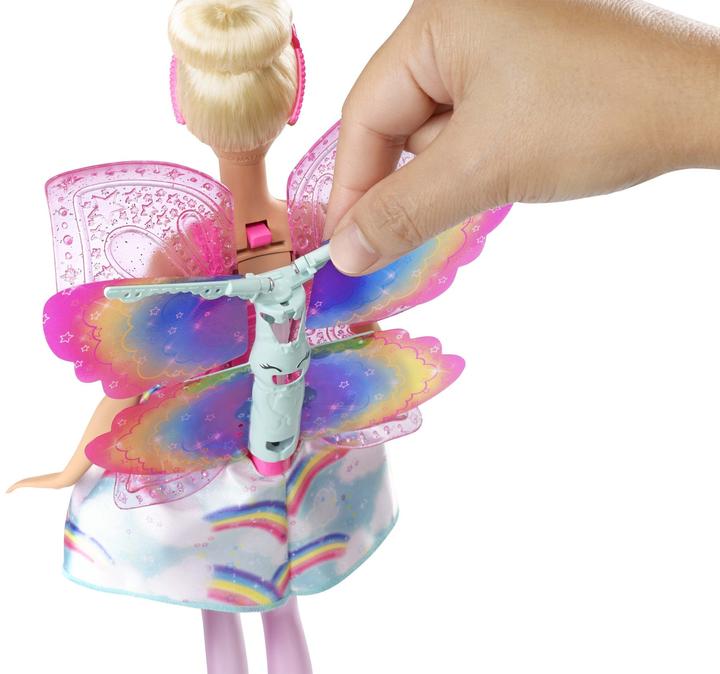 Image du produit Barbie Dreamtopia Royaume Arc-en-ciel Poupée magique fée des ailes (blonde)