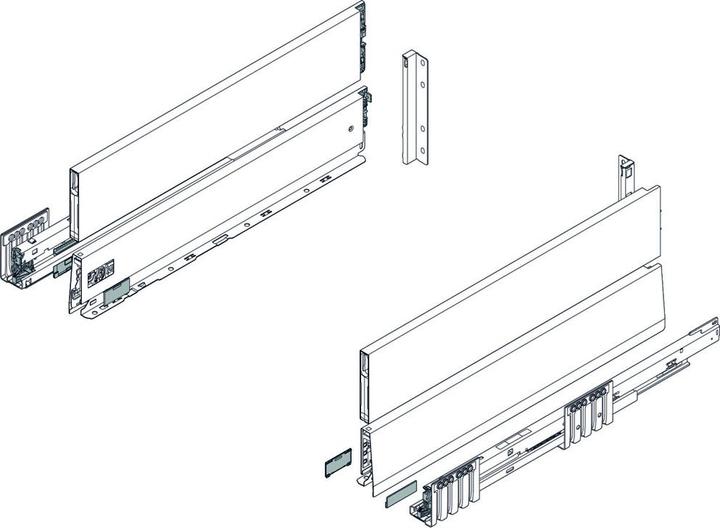Produktbild Blum Frontschubkasten Komplett-Set Merivobox M/E, mit BOXCAP, mit Korp