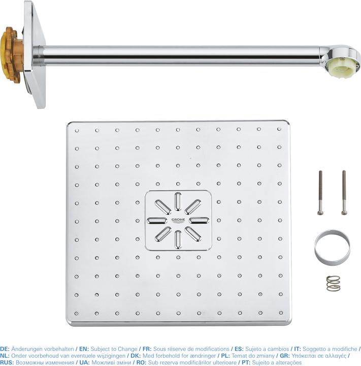 Actual product image Grohe Rainshower SmartActive 310 Cube overhead shower set (2 Beam types, 25 l/min)