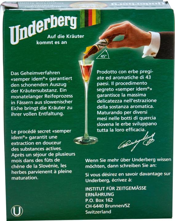 Actual product image Underberg Original (18 years, 44 %, Germany, 1 x 6 cl, Bitter liqueurs)