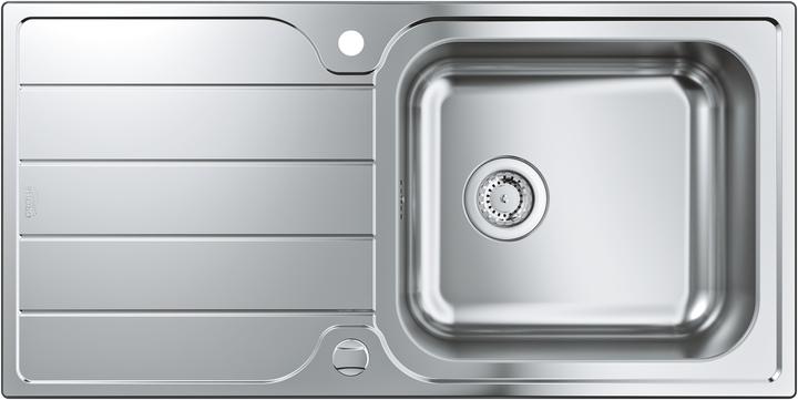 Grohe K500 Edelstahlspüle mit Abtropffläche (Aufsatzspülbecken, 50 cm, 100 cm)