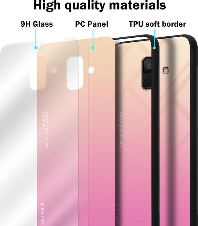 Productafbeelding Cadorabo TPU 2 kleuren glasdekking (Samsung Galaxy J6 (2018))