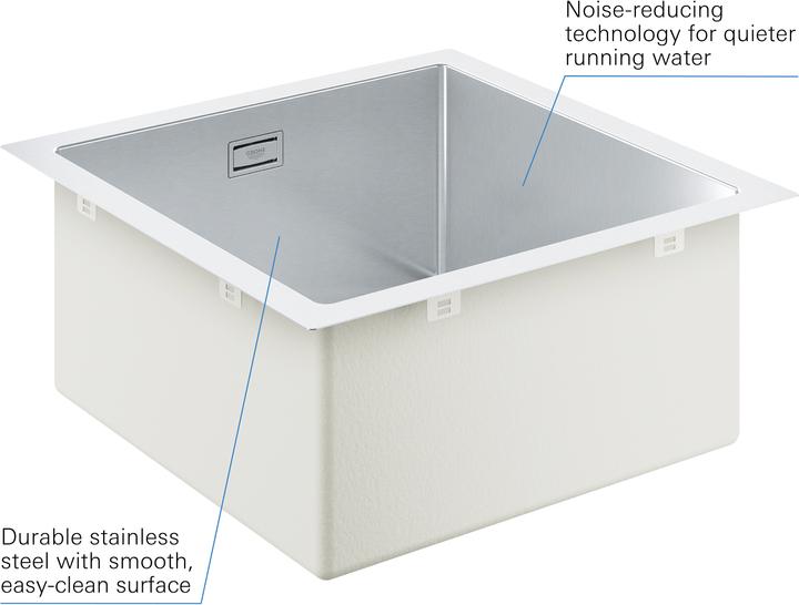 Immagine prodotto Grohe K700 Edelstahlspüle (Lavello sottopiano, 46.40 cm, 46.40 cm)