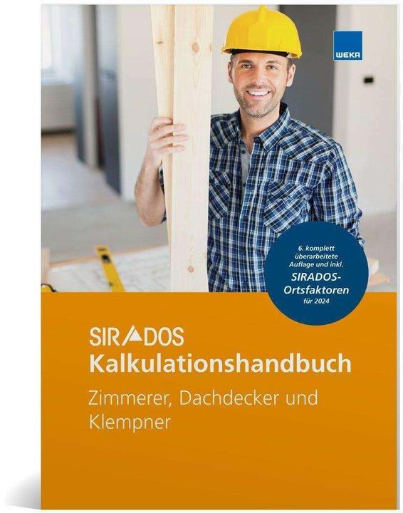 Produktbild SIRADOS Kalkulationshandbuch Zimmerer, Dachdecker und Klempner (Deutsch, 2024)