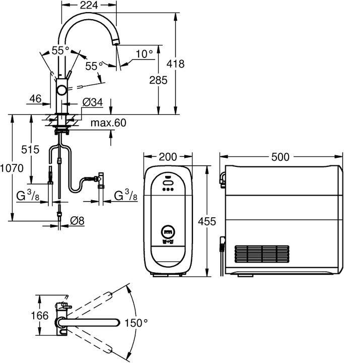 Immagine prodotto Grohe Starter Kit di prese di corrente blu per la casa