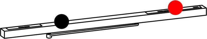 Actual product image Dormakaba Slide rail with lever G-EMR Contur Design (French window, Wooden door, Room door, Entrance door)
