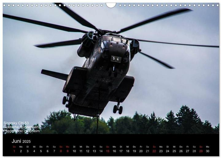 Produktbild Hubschrauber im Einsatz (Wandkalender 2025 DIN A3 quer), Monatskalender (A3, Deutsch)