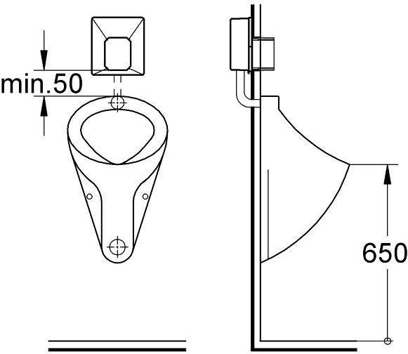 Produktbild Grohe Rapido U Rohbauset für Urinal