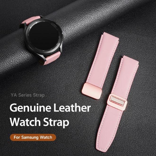 Immagine prodotto Dux Ducis Cinturino in vera pelle della serie YA (20 mm, Vera pelle, Larghezza dello spigot 20 mm, Galaxy Watch6, Galaxy Watch3 (41mm), Ingranaggio S2 Classic)