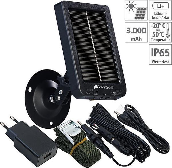 Actual product image VisorTech Mobile battery solar panel for game cameras