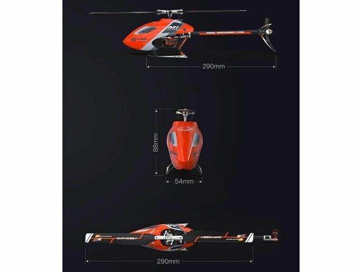 Actual product image OMP Hobby Helicopter M1 EVO Flybarless, 3D, Yellow BNF