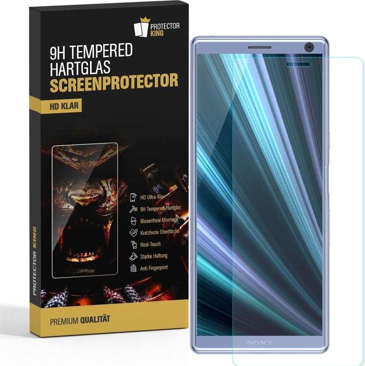 Actual product image Protectorking 1x real tempered 9H armoured glass 3D CLEAR (1 Piece, Sony Xperia 10 Plus)