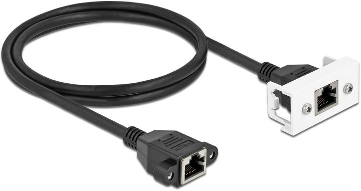 Produktbild Delock Netzwerk Verlängerungskabel für Easy 45 Modul S/FTP RJ45 Buchse zu RJ45 Buchse Cat.6A 1 m schwarz (S/FTP, CAT6a, 1 m)
