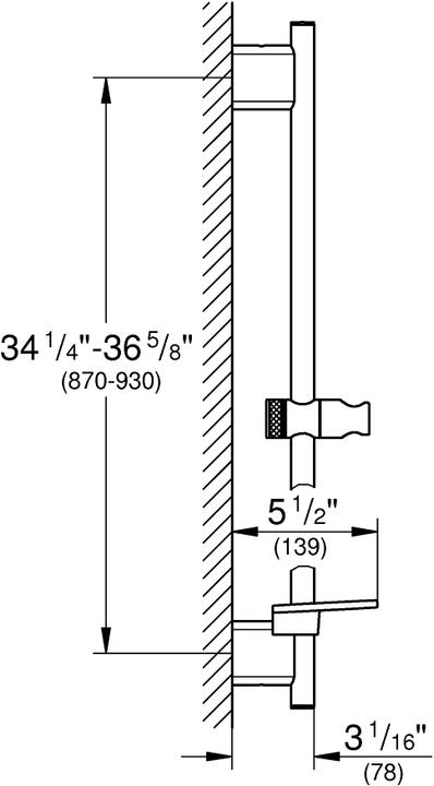 Actual product image Grohe Rainshower SmartActive shower bar