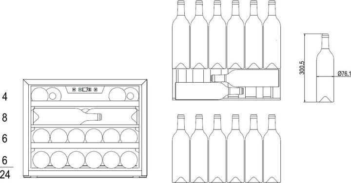 Actual product image Amica WK 341 200 S bw