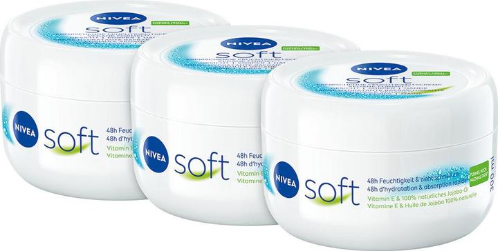 Immagine prodotto NIVEA Crema Corpo Soft Multipack 3 x 300 ml (Crema corpo, 900 ml)