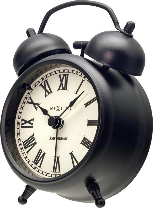 Produktbild Nextime Klassischer Wecker Amsterdam klein Schwarz/ Weiss