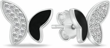 Brilio Silver - Original silver earrings Meringues EA1067W