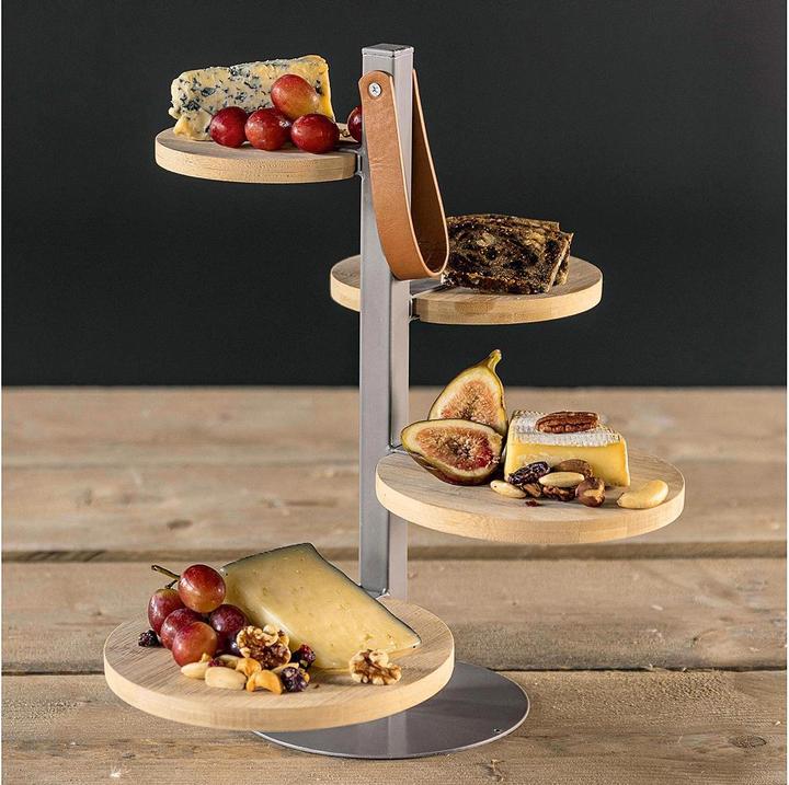 Immagine prodotto Gusta Etagere con 4 piatti in legno