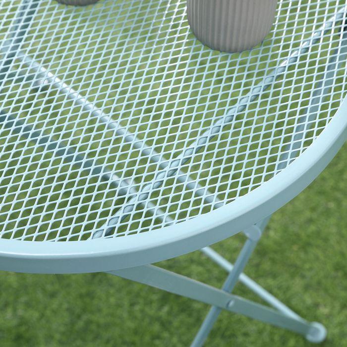 Immagine prodotto Swisshandel24 Set di sedute da giardino per 2 persone set bistrot 1 tavolo + 2 sedie pieghevoli per terrazza (55.50 cm)