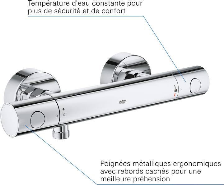 Actual product image Grohe Grohtherm 800 Cosmopolitan thermostatic shower mixer
