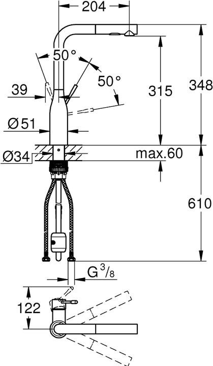 Actual product image Grohe Essence single-lever sink mixer