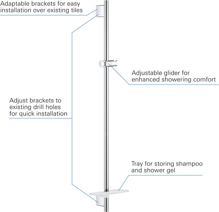 Immagine prodotto Grohe Barra scorrevole per doccia Rainshower Smartactive