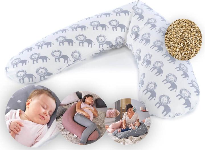 Actual product image Theraline Nursing Pillow "The Original" with Spelt Filling incl. Cover 190 cm (190 cm)