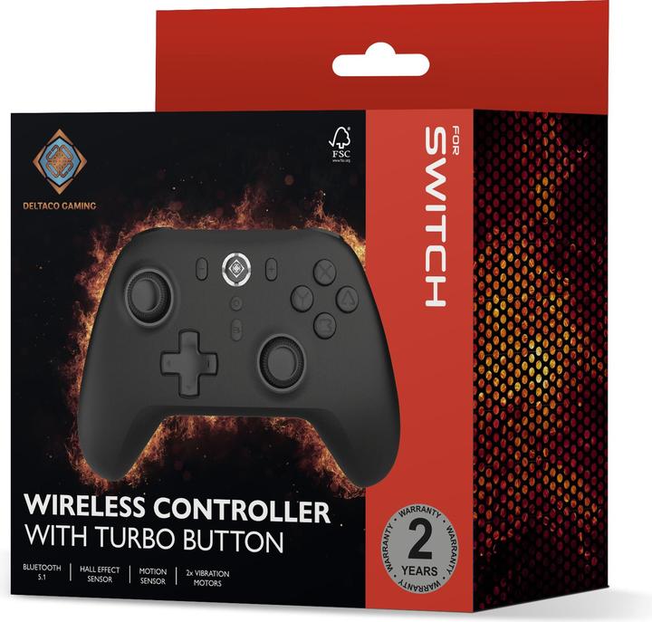 Produktbild Deltaco Wireless Controller f. Switch, PC (Android, iOS, Switch, Steam Machine, Switch OLED)