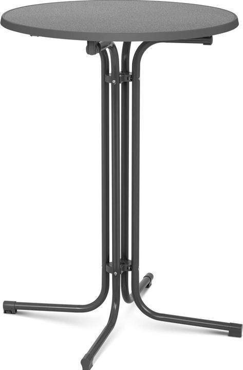 Royal Catering Stehtisch klappbar Bistrotisch Bistro Tisch Bartisch Gastro runf Ø 80 cm grau (89 x 80 cm)