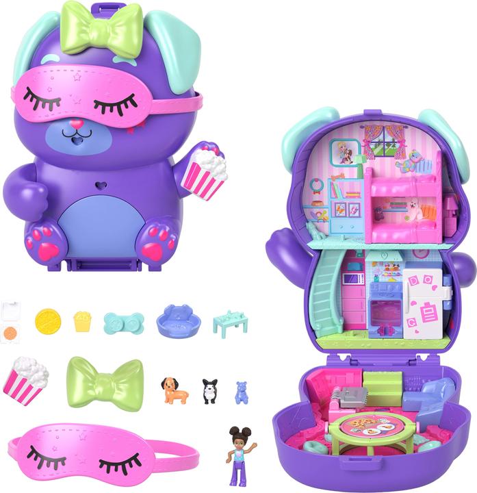 Polly Pocket Übernachtungsparty-Welpe Schatulle