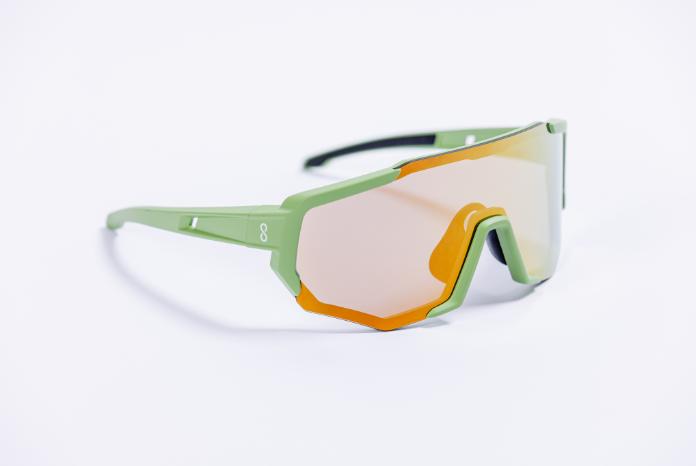 Coast Optics Nita sports glasses Moss green with Gold Sun and clear lens (Moss green mat, Lucid, Gold Sun)