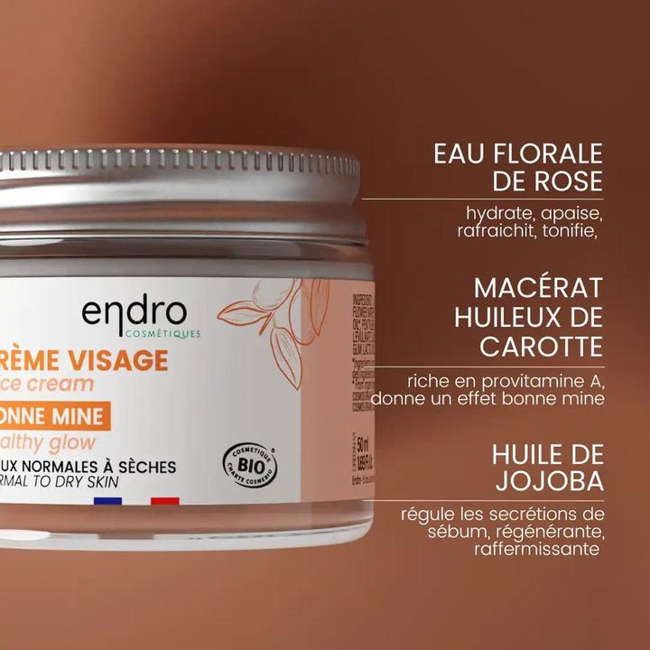 Valori nutrizionali e ingredienti Endro Crema per il viso crema naturale per una sana luminosità (50 ml, Crema 24h)